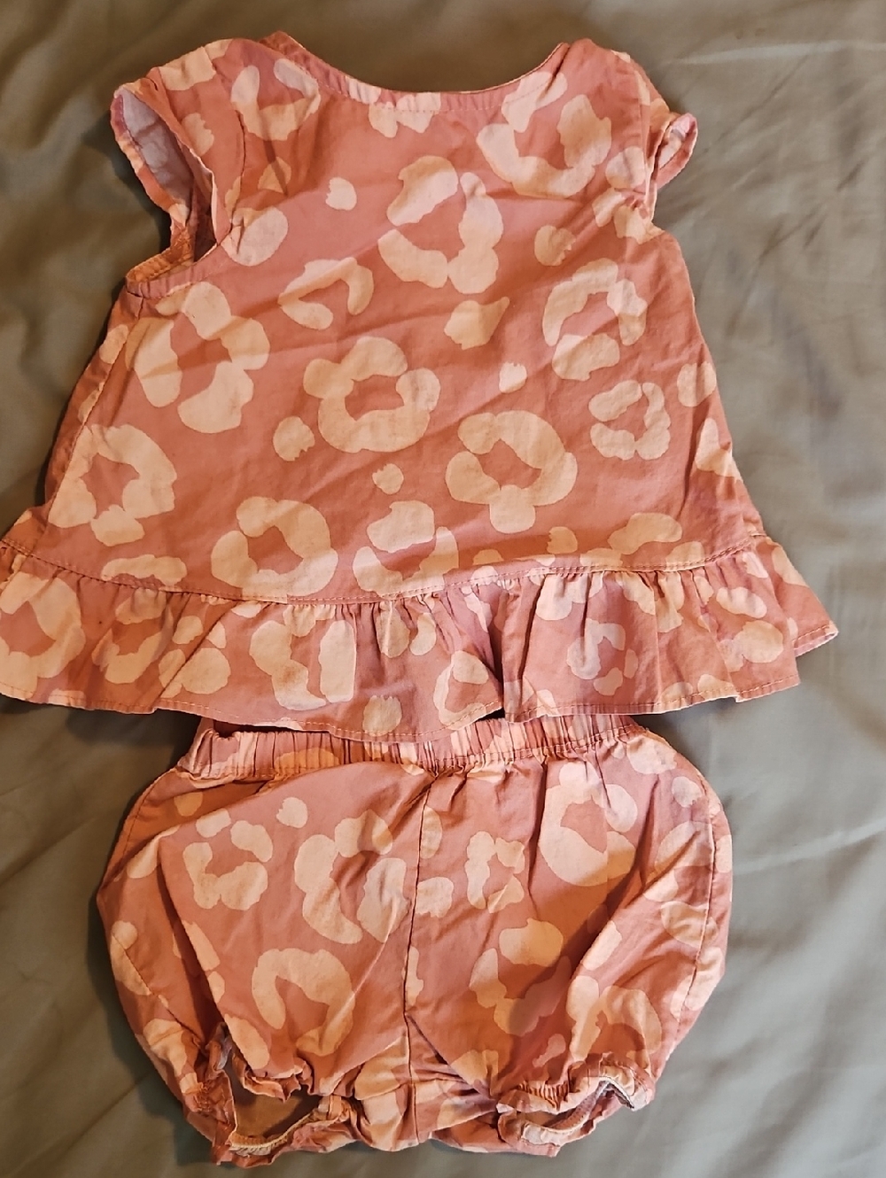 Carter's Pink & Cream Leopard-Print Baby Two-Piece Set 9m